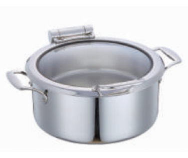 Nồi hâm buffet tròn nắp kính  Inox 28cm - 4L