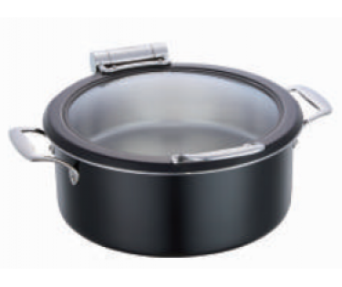 Nồi hâm buffet nắp kính Inox 30cm màu đen - 4.5L