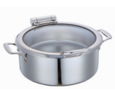 Nồi hâm buffet nắp kính  Inox tròn 30cm - 4.5L