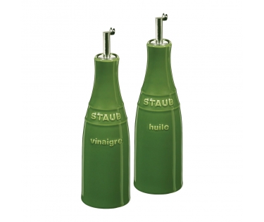 Bộ bình đựng dầu Staub màu rêu