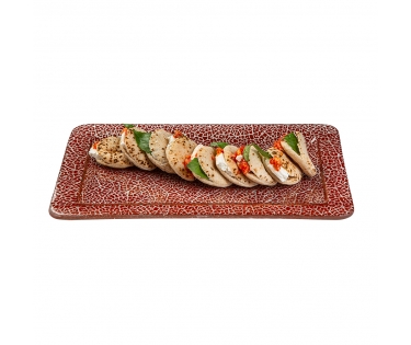 Dĩa thủy tinh handmade chữ nhật Rosseto GLS045C
