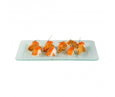 Dĩa thủy tinh handmade chữ nhật Rosseto GLS045W