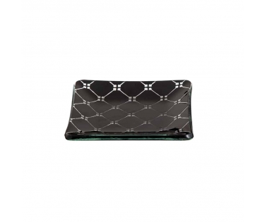 Dĩa thủy tinh handmade mini vuông Rosseto GLS057B