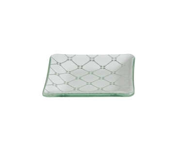 Dĩa thủy tinh handmade mini vuông Rosseto GLS057W