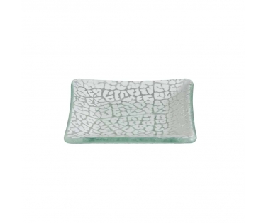 Dĩa thủy tinh handmade mini vuông Rosseto GLS058W