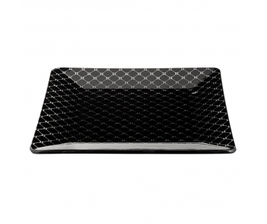 Dĩa thủy tinh handmade vuông Rosseto GLS032B