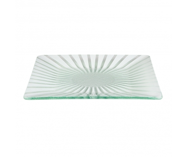 Dĩa thủy tinh handmade vuông Rosseto GLS033W
