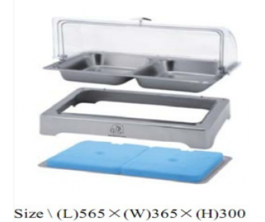 Khay chữ nhật trưng bày thức ăn lạnh ( nắp PC)-SC62120-2