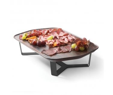 Khay melamine chữ nhật có giá đỡ Rosseto SM291