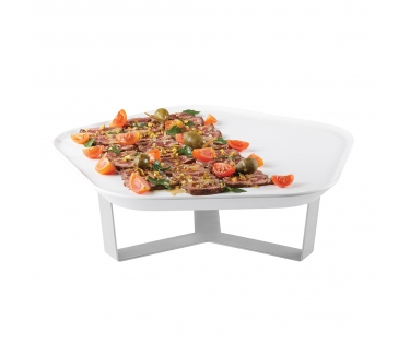 Khay melamine ngũ giác có giá đỡ Rosseto SM269