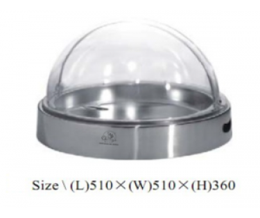 Khay tròn trưng bày thức ăn  (nắp PC)-KHKS53140-1