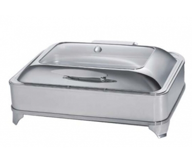 Lò hâm buffet chữ nhật nắp kiếng có khung chân -AT61593