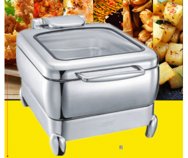 Lò hâm buffet nhỏ nắp kiếng 5021 - 4L cao cấp inox 304 Yufeh
