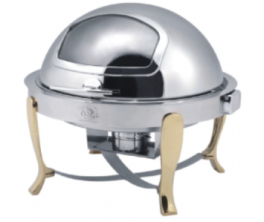 Nồi  hâm buffet tròn chân vàng ( nắp PC ) - DKS51161