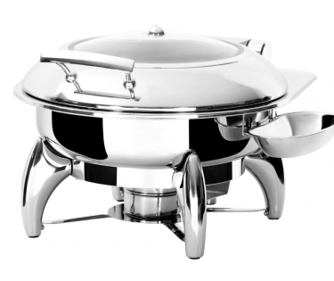 Nồi hâm buffet tròn nắp kiếng có chân  S52293